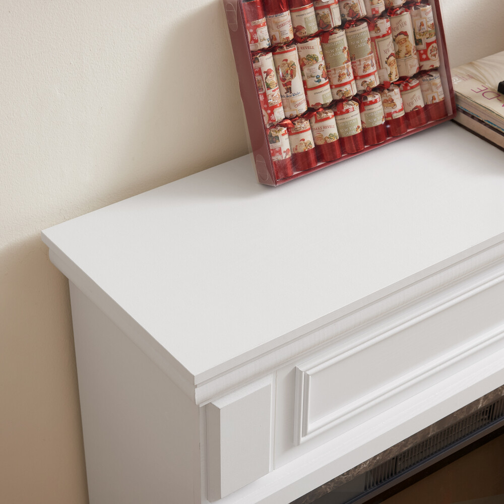 Electric Fireplace with Mantel with 23" Fireplace Insert, Adjustable Flame