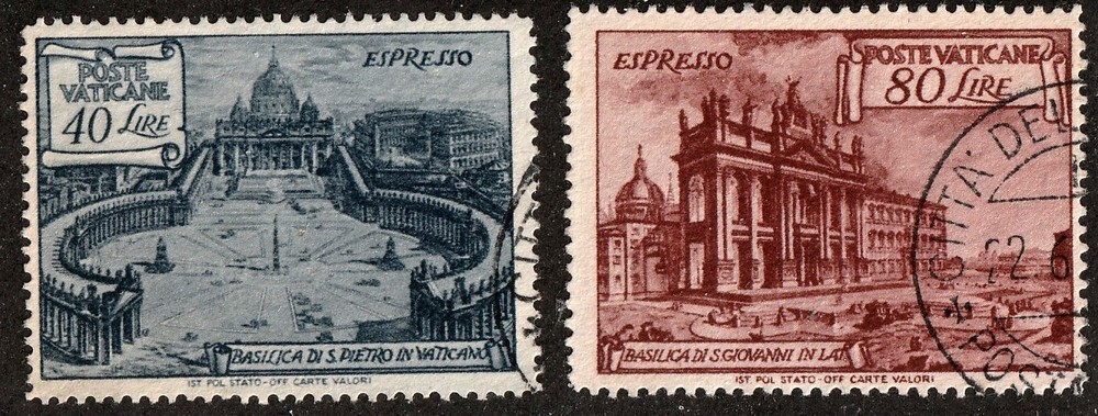 Vatican        E11 - 12      used           CV $32.50