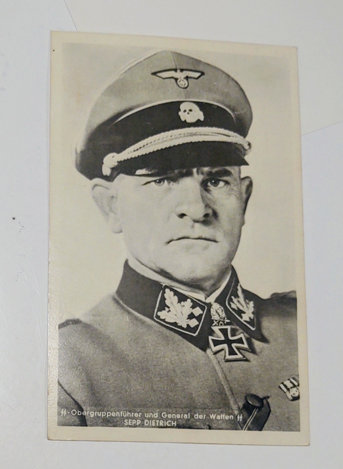 SS-Obergruppenführer General  Sepp Dietrich Vintage WW II Postcard POSTMARK 1944