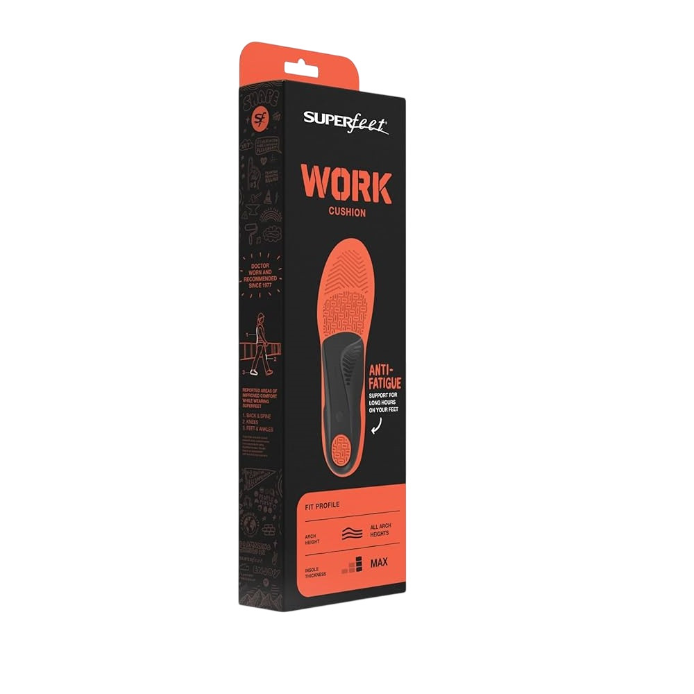 SUPERfeet WORK ORANGE Insoles INSERTS  Various SIZES