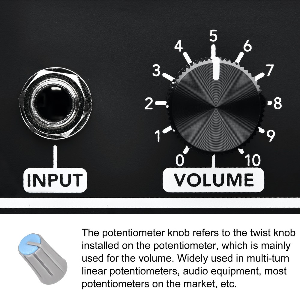 Potentiometer Control Knob Insert Shaft Switch Knobs 6mm/Grey Blue / 10Pcs