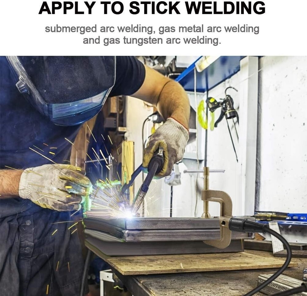 Top-Quality 400A Welding Ground Clamp - Perfect for All Welding Types, 1.65lbs