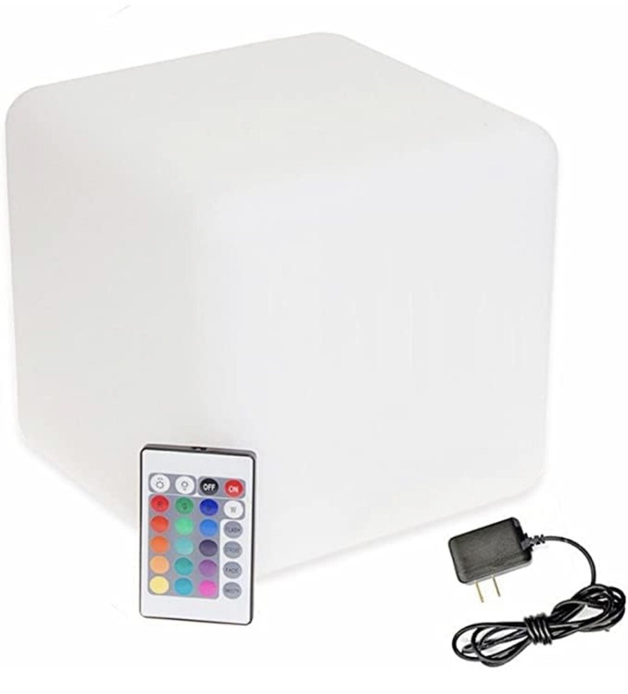 16-Inch LED Rechargeable Decorative Light Cube | Waterproof, Dimmable, Adjustabl