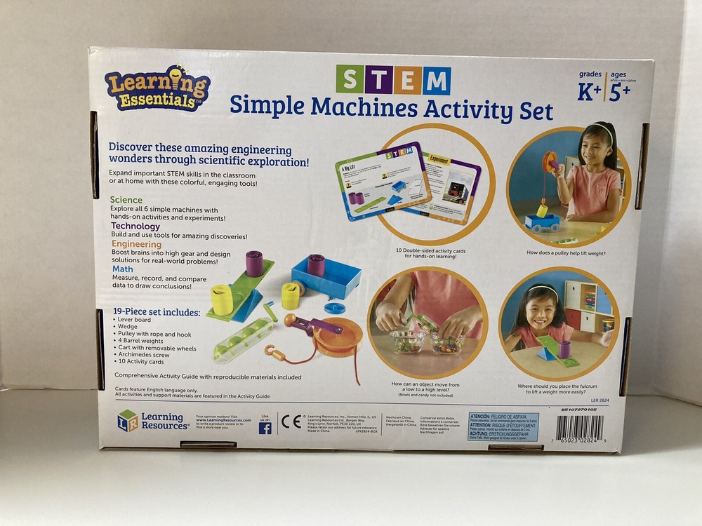 Learning Resources Simple Machines Activity Set STEM 19 Piece Set Complete Age5+