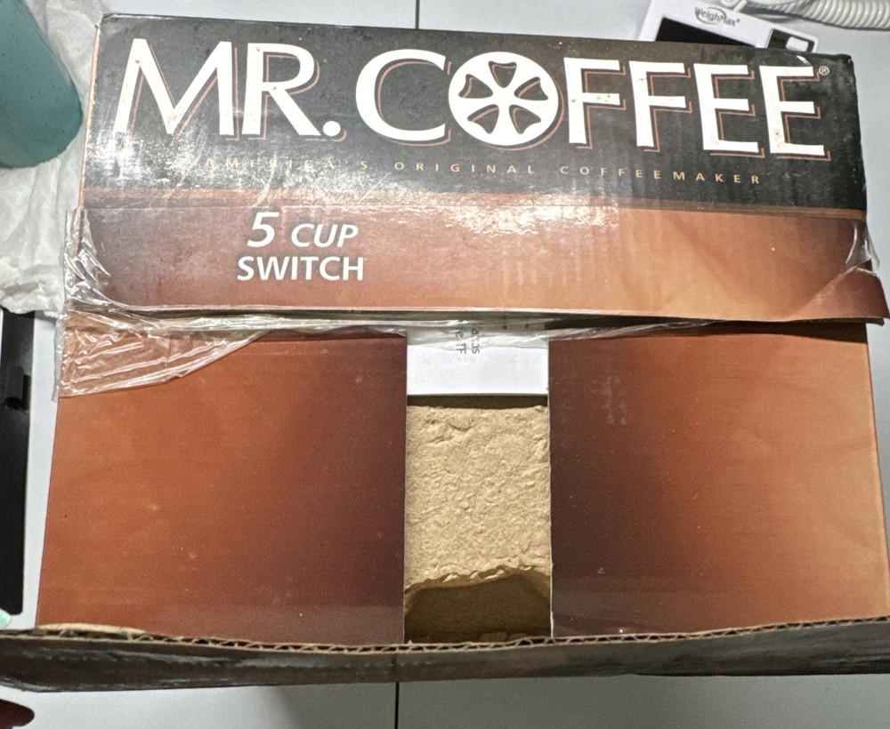 Mr. Coffee 5-Cup Switch Coffee Maker On/Off Indicator Light 2014 New Open Box
