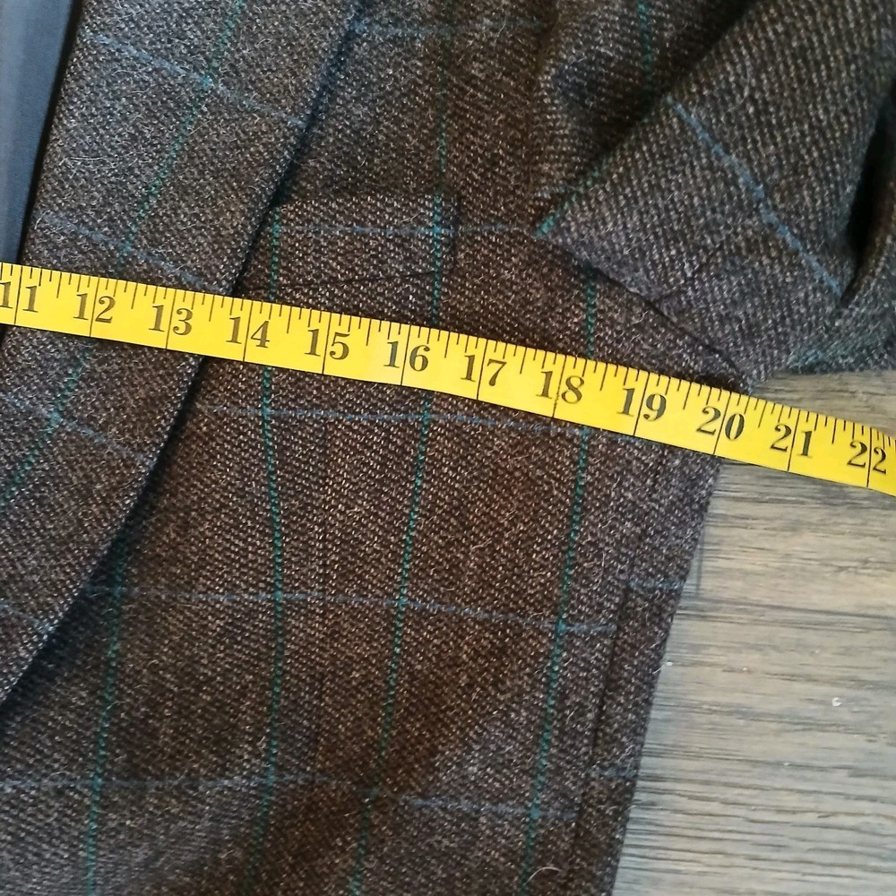 Jlopes Blazer Brown Green Wool Jacket Size 37 Mens Two Button