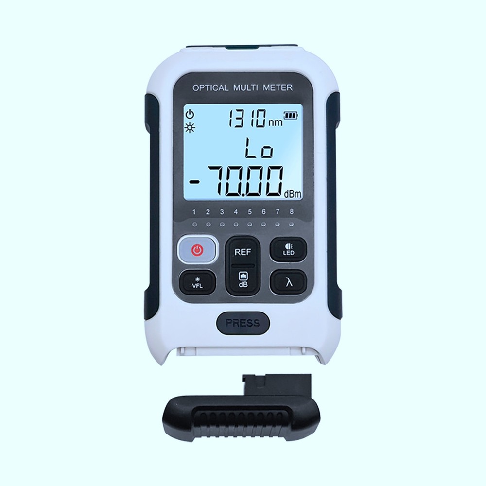 Optical Fiber Power Meter White Fiber Optic Tester For Communication Engineering