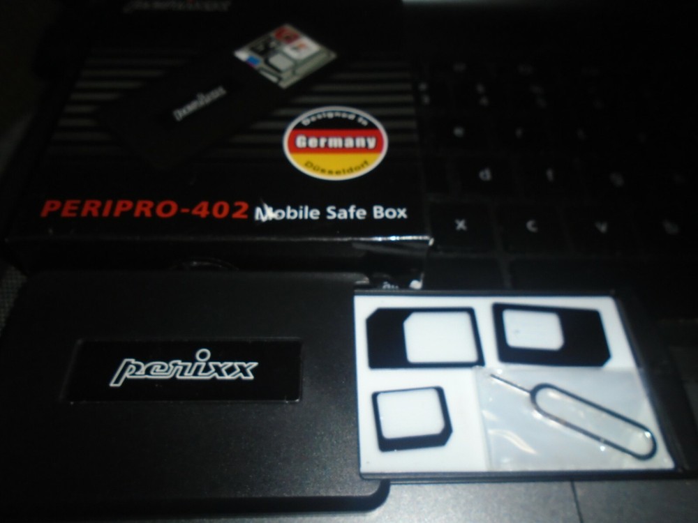 PERIPRO-402 Mobile Safe Case - Includes Micro & Nano SIM Adapter & Remove Pin