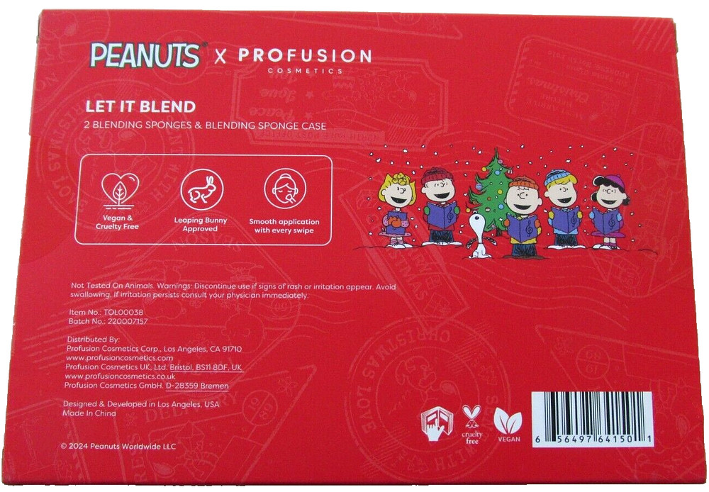 Snoopy Peanuts Profusion Makeup Sponges & Case Cosmetics Set