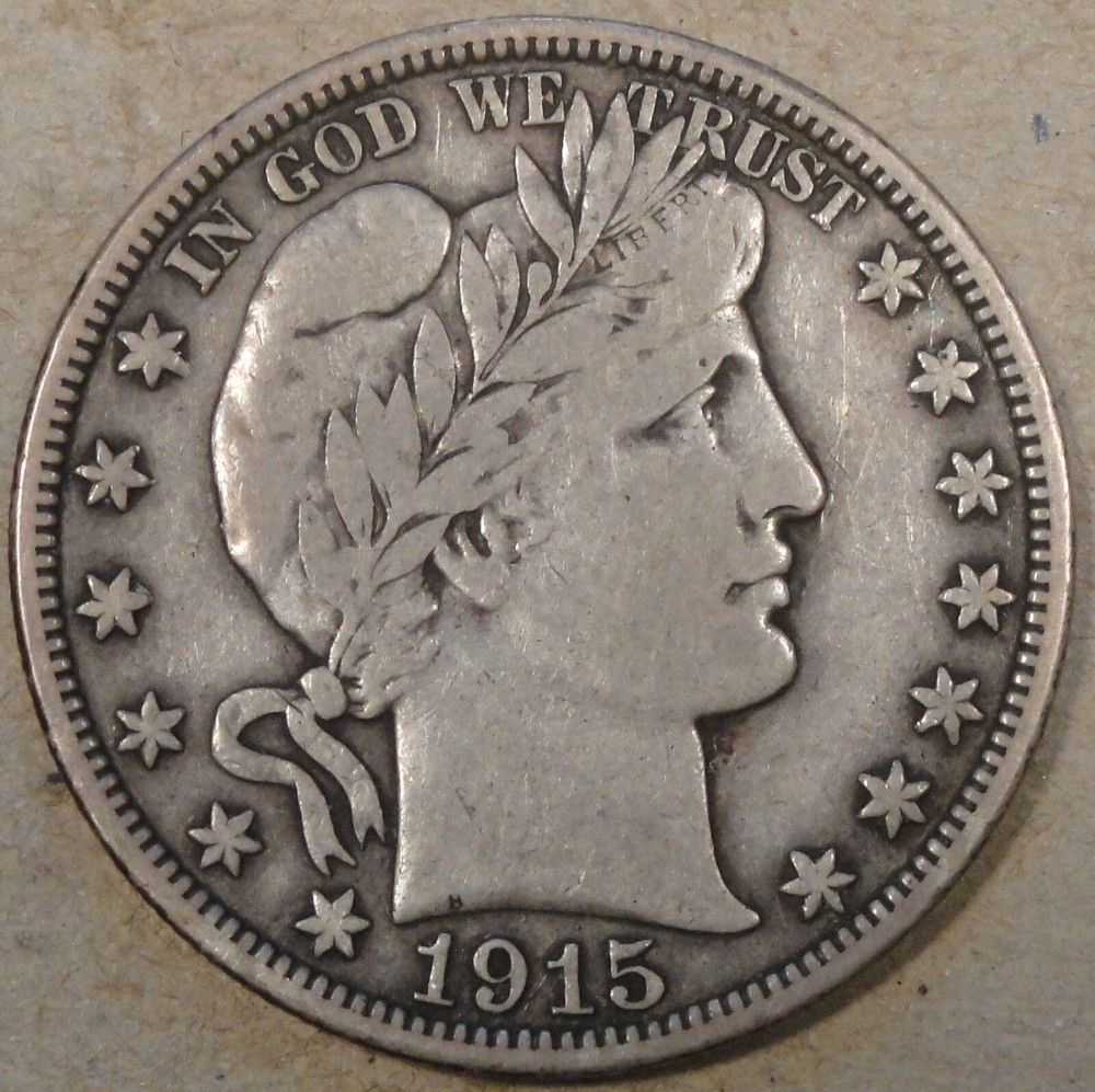 1915 Barber Half Dollar 50c VF