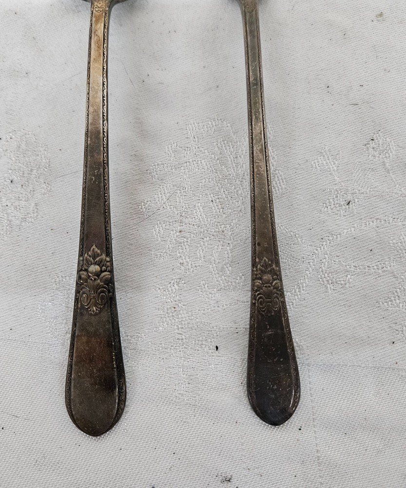 Antique 1847 Rogers Bros ADORATION Silverplate SERVING SPOON & FORK