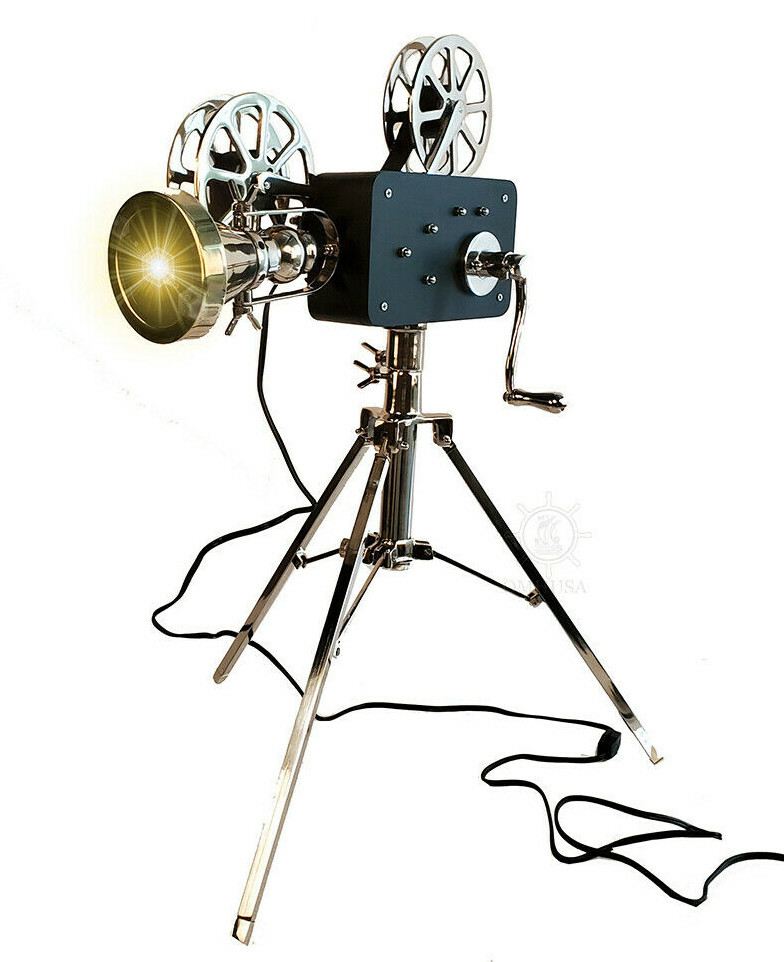 Movie Theater Film Projector Floor Lamp 36" Replica Vintage Hollywood Home Decor