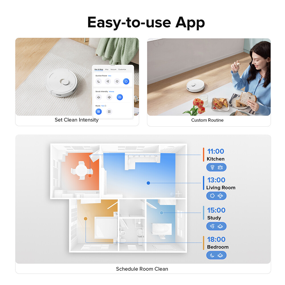 Roborock Q Revo Robot Vacuum, Self-Drying, Mop Lifting - Certified Refurbished