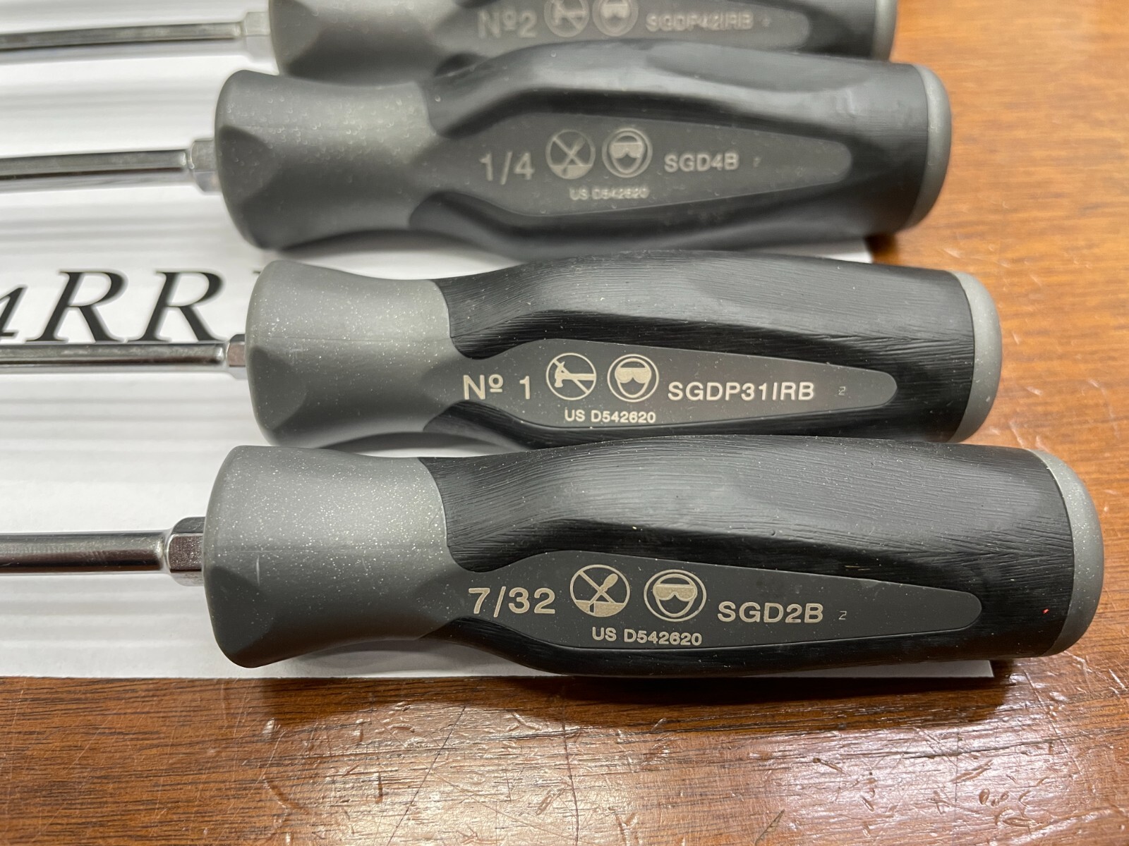 Snap-on Tools USA NEW 6PC Dark Titanium Soft Grip Screwdriver Lot Set SGDX60BDT