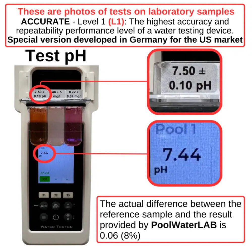 Pool Water Tester - Accurate Pool Water Testing Kit, Ultimate Smart Digital Test