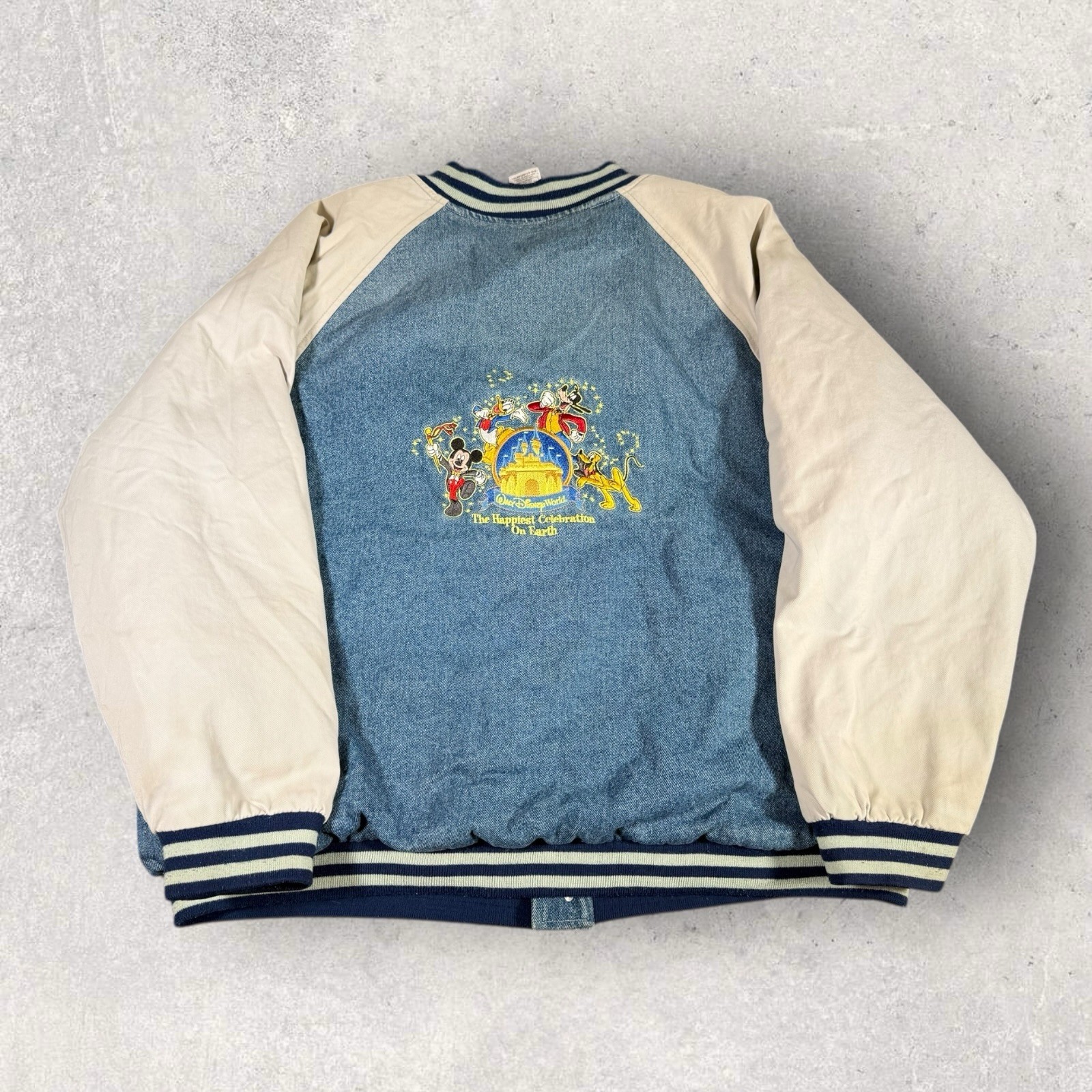 Vintage Walt Disney The Happiest Celebration On Earth Jacket Men’s Size XL Denim