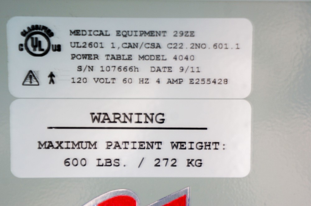 UMF 4040 Power Exam Table