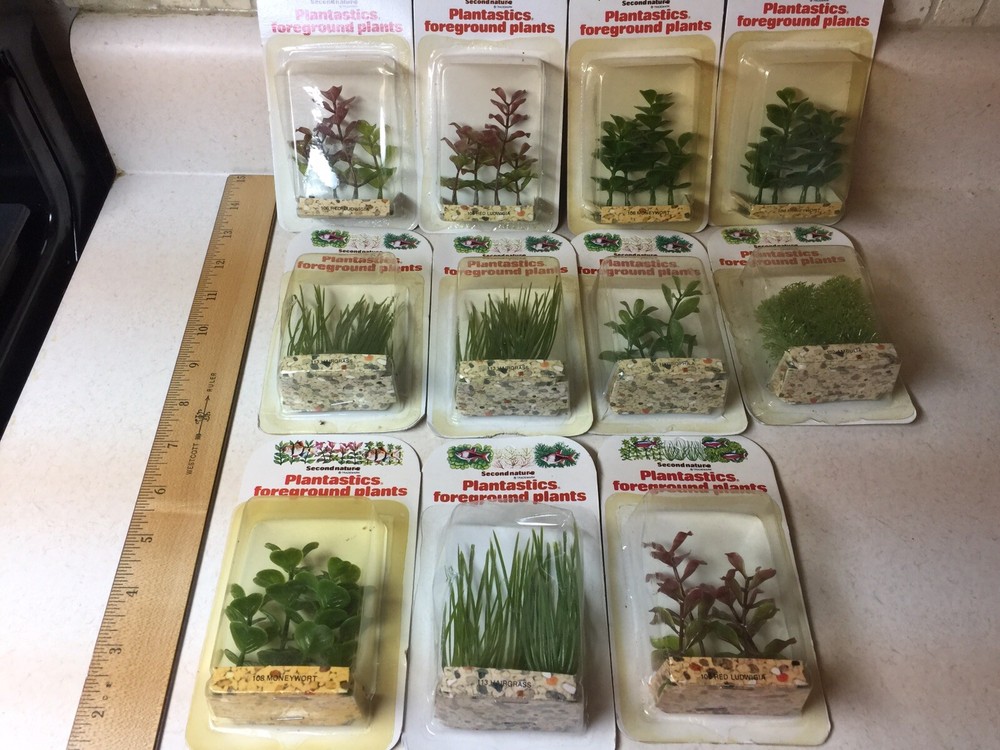 Second Nature Plastic Aquarium Plants 11 pieces