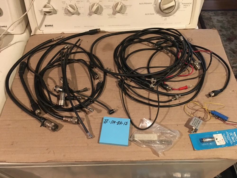 COAXIAL cords various lengths & sizes & ends used