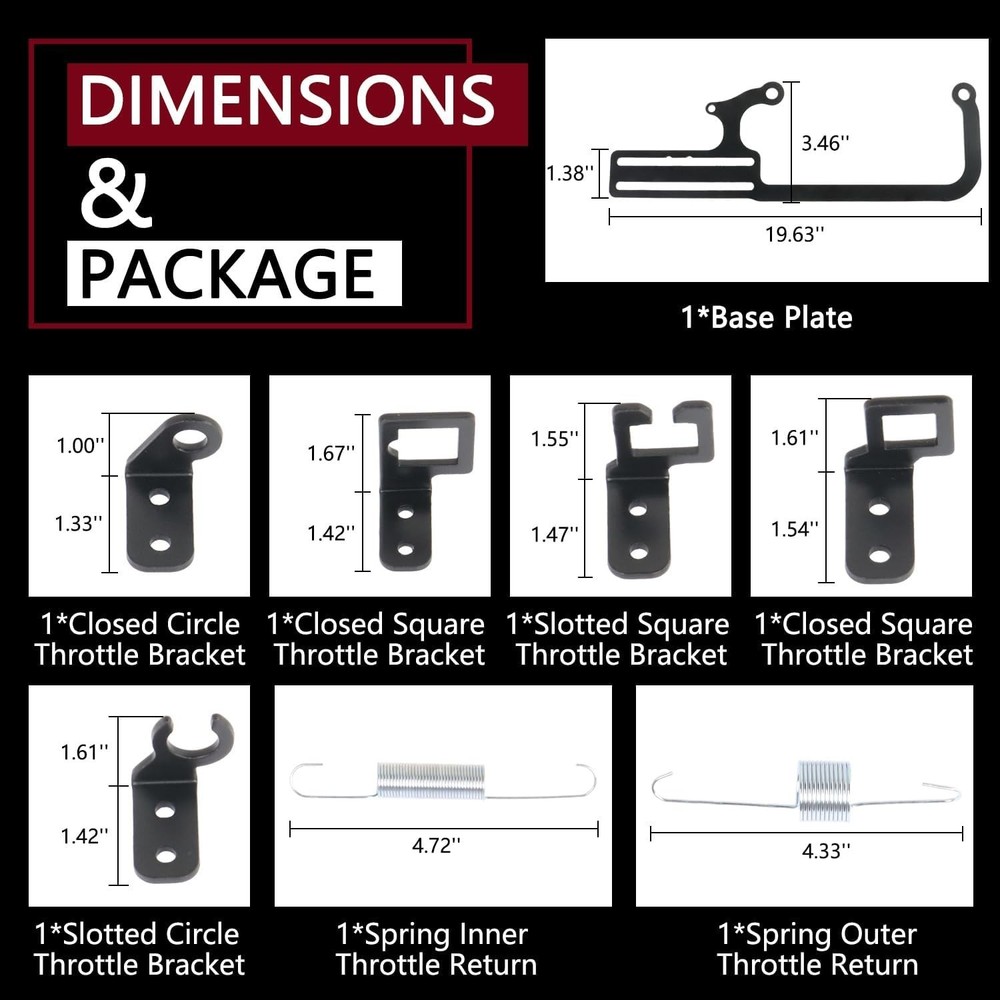 Cable Mount Bracket Throttle Cable Kit for Automatic Transmission TV Cables