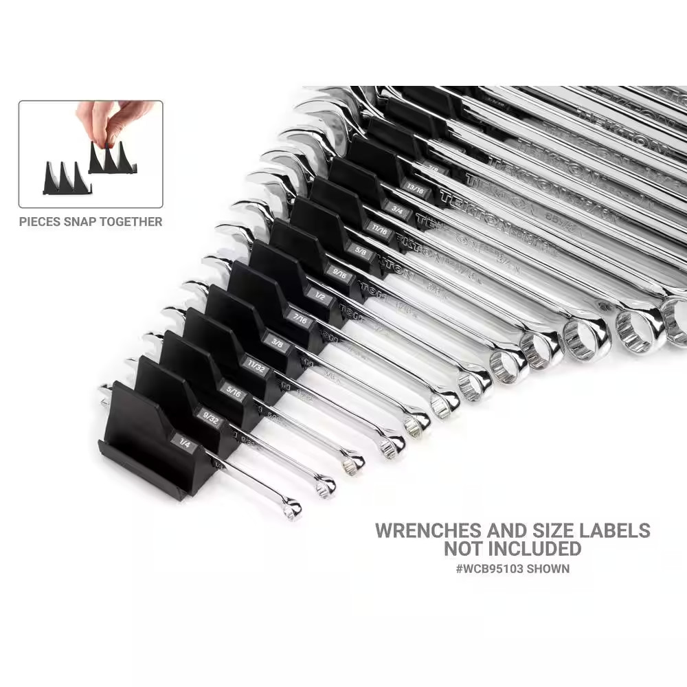20-Tool Modular Slotted Wrench Organizer Set (Black)