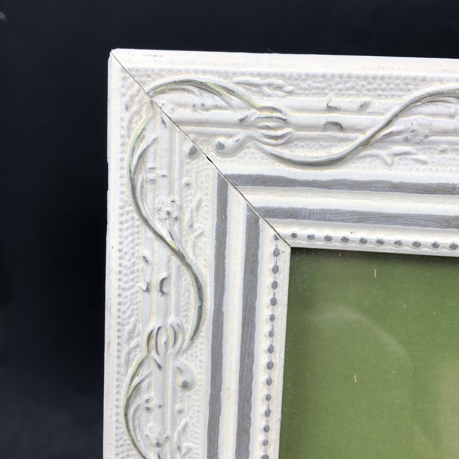 Framed Pressed Flowers Distressed Frame 10.5" x 12.5" Cottagecore Country Chic A