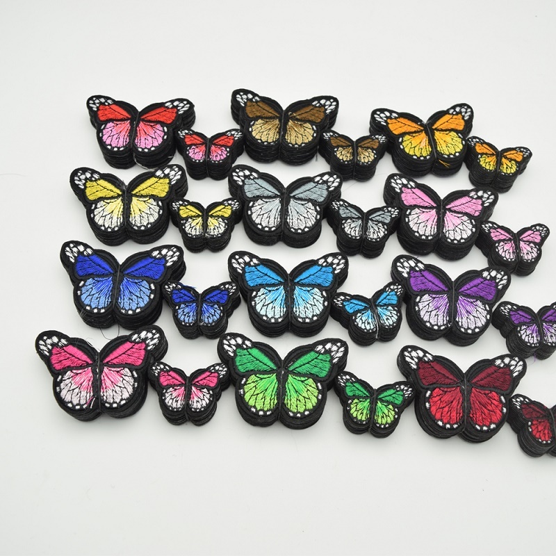 Choice BUTTERFLY 2 Sizes 12 Colors iron on patches 2-3/4" x 2" or 1-3/4" x 1-1/8