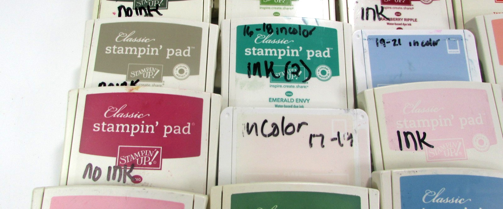 *READ* Stampin’ Up! Ink Pads Lot Of 27 - Some Retired - 6 Marked NO INK