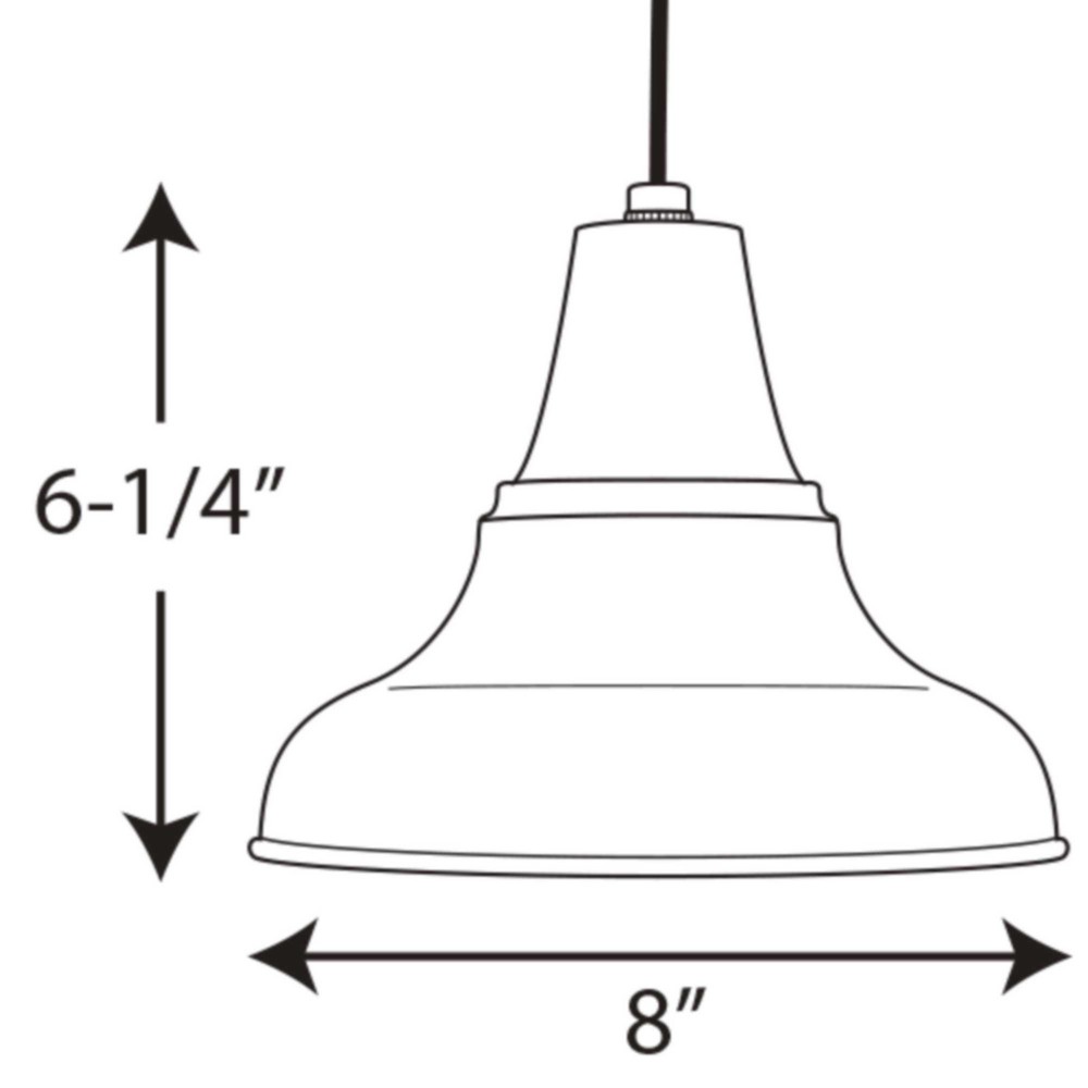 Progress Lighting P5535 Grey District 8"W Pendant