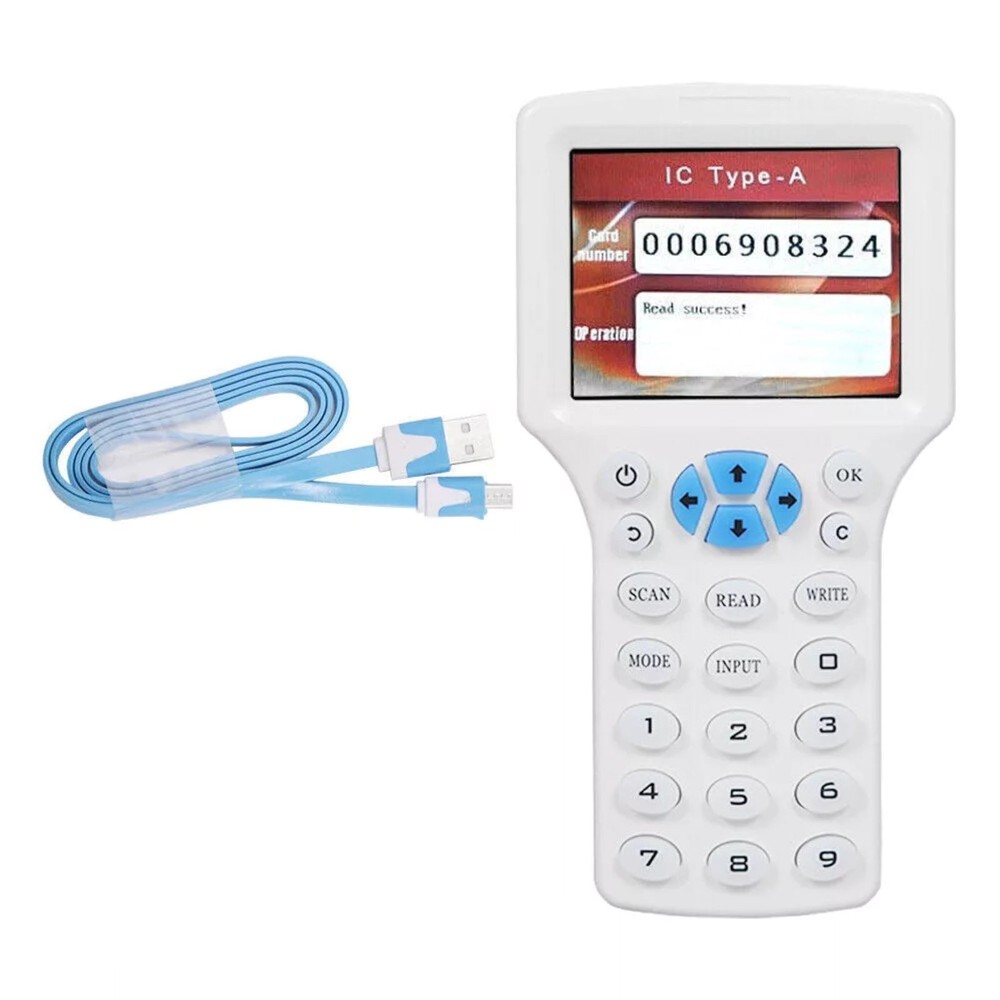 10 Frequency RFID/NFC Smart Card Reader Elevator Writer Copier IC ID Sensor