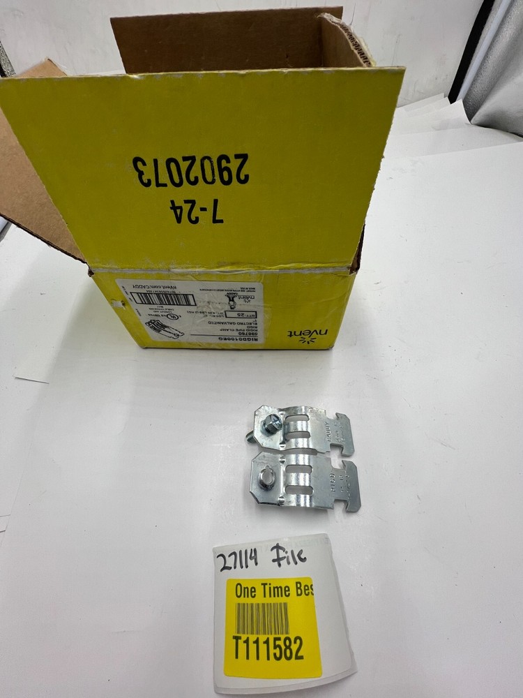 (QTY 25) nVent RIGD0100EG Caddy Rigid Pipe Clamp 1" Electro Galvanized