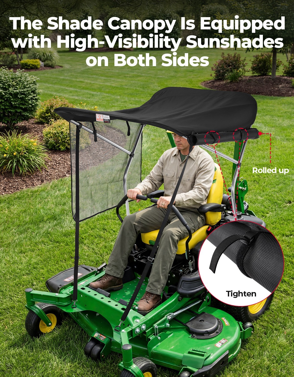 Zero Turn Lawn Mower Sun Shade Canopy for John Deere Cub Cadet Troy