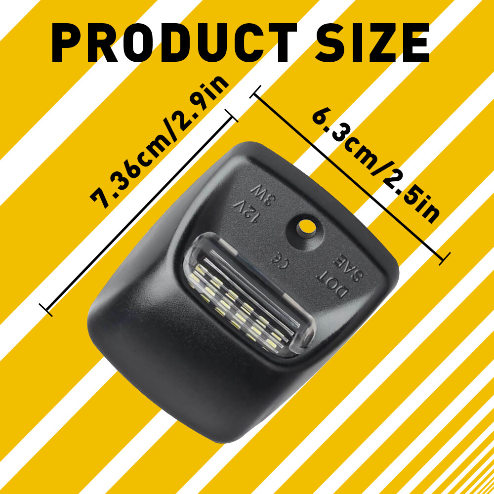 Pair LED White License Plate Number Lights For 2005-2015 Toyota Tacoma, Tundra