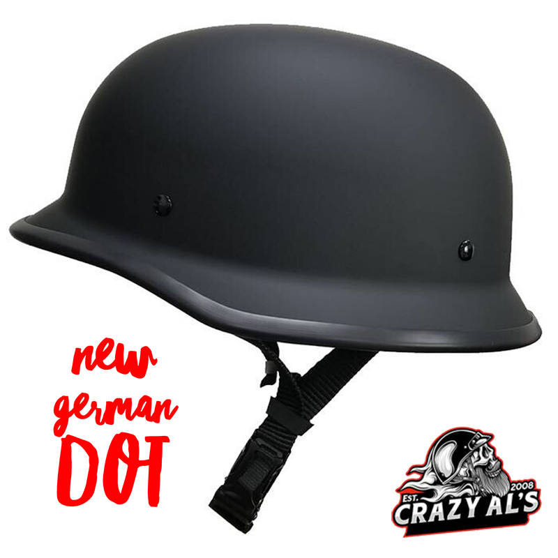 Crazy Al's/ WSB World's Smallest Lightest FLAT BLACK-- DOT German Helmet- REAL