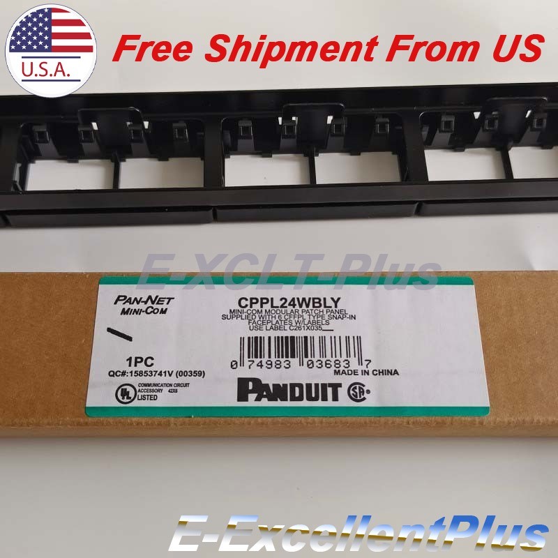New For Panduit Mini-com CPP24WBLY Modular Patch Panel Suitable CAT6, 5E 24 port