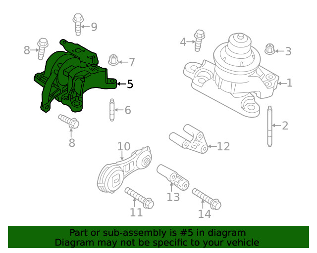 Genuine Ford Mount FB5Z-6038-B
