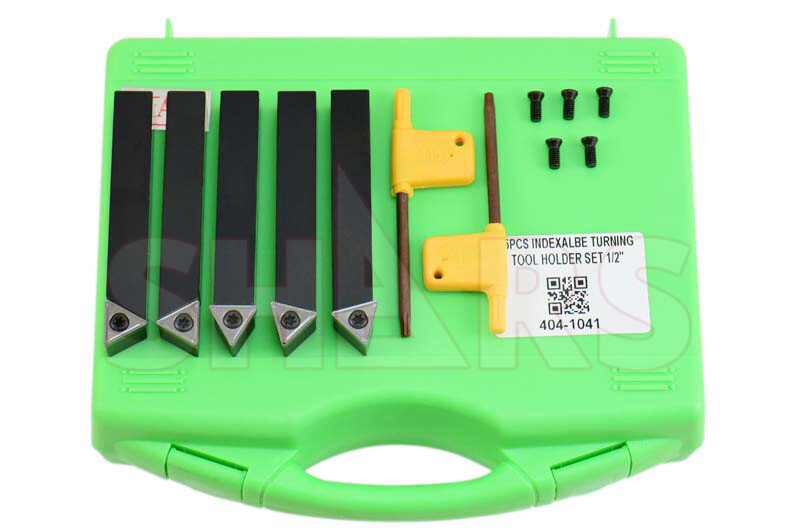 Shars 5PC 1/2 x 3-1/2" Indexable Turning Tool Bit Set TCMT Insert ^]