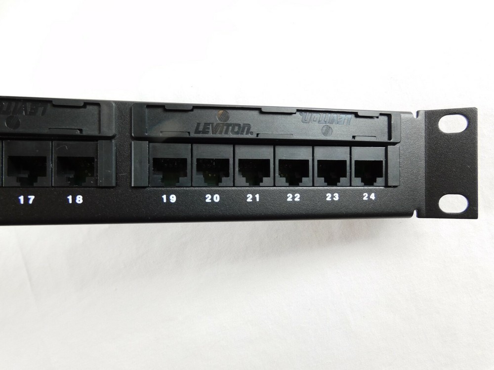 Cat5e Angled patch Panel 5G597-U24 24-Port Leviton Patch Panel Cat5e 110 Angled