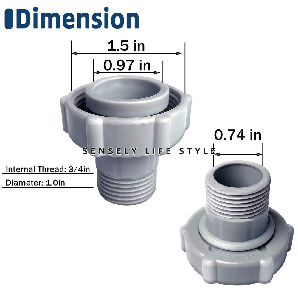 Swimming Pool Drain Fitting Replacement Connect fit for Coleman Pool, Adapter