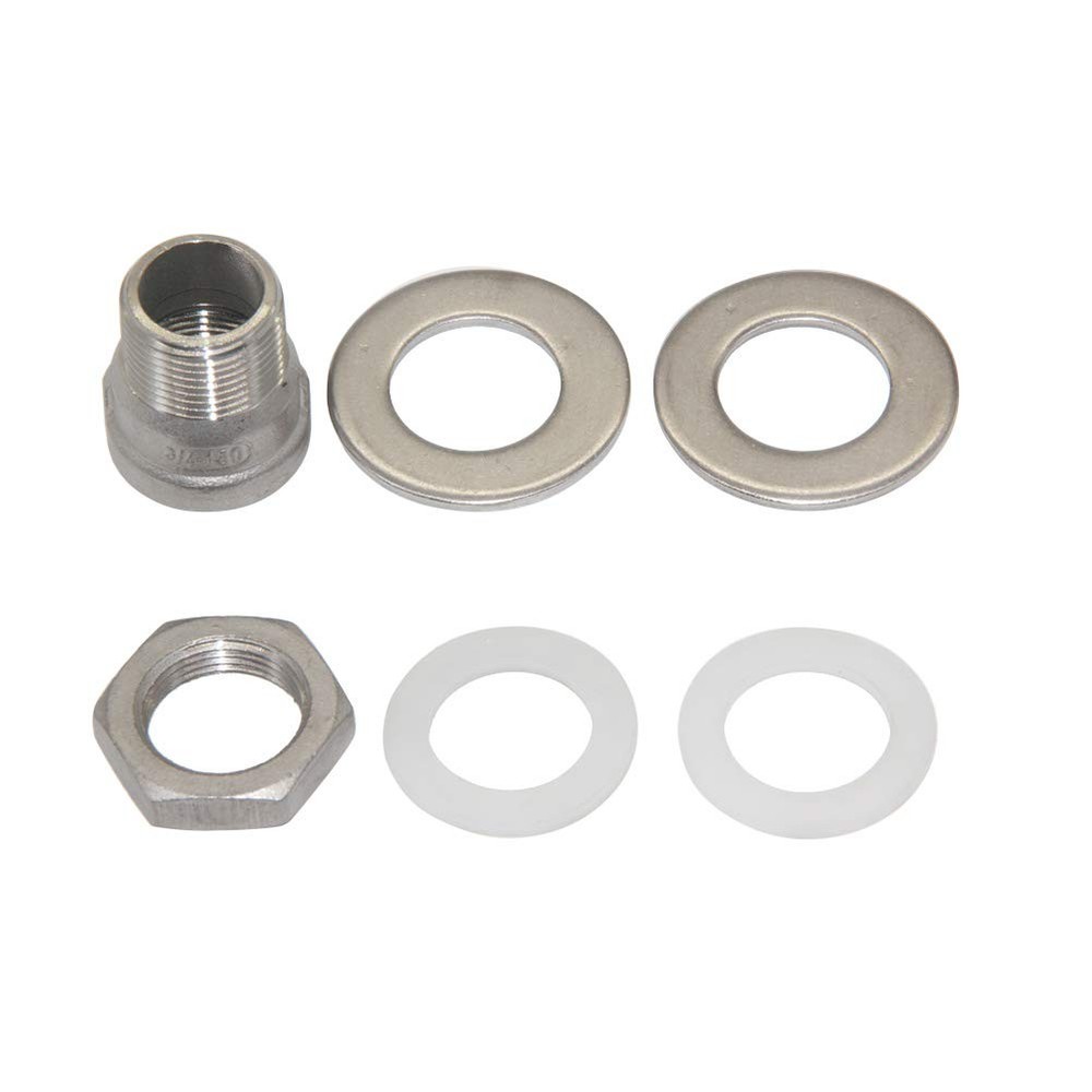 2 PCS Stainless Steel 1/2 Inch Bulkhead ThruBulk Weldless Fitting Brew