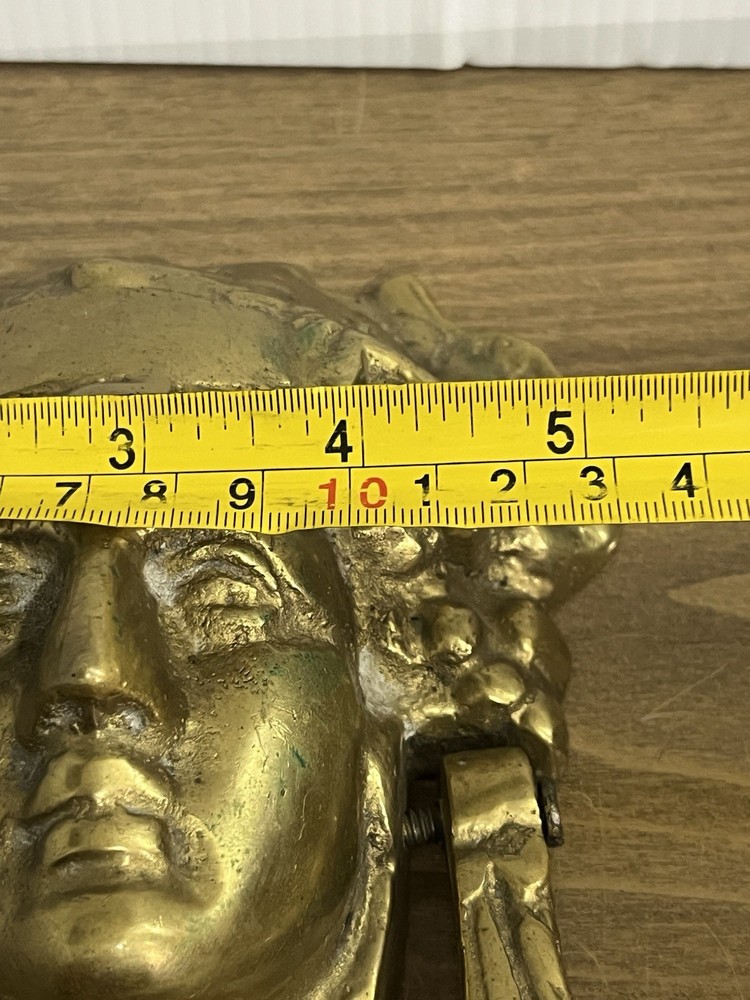 Vintage Solid Brass Grecian Goddess Door Knocker