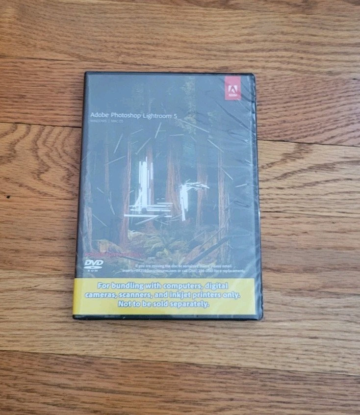 BRAND NEW - Adobe Photoshop Lightroom 5 Full Version DVD Windows & Mac Genuine