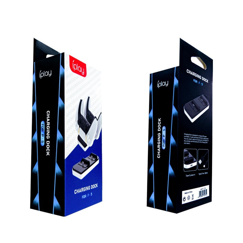 Wireless PS5 Controller Charging Station Dual Dock Type-C USB Cable ABS