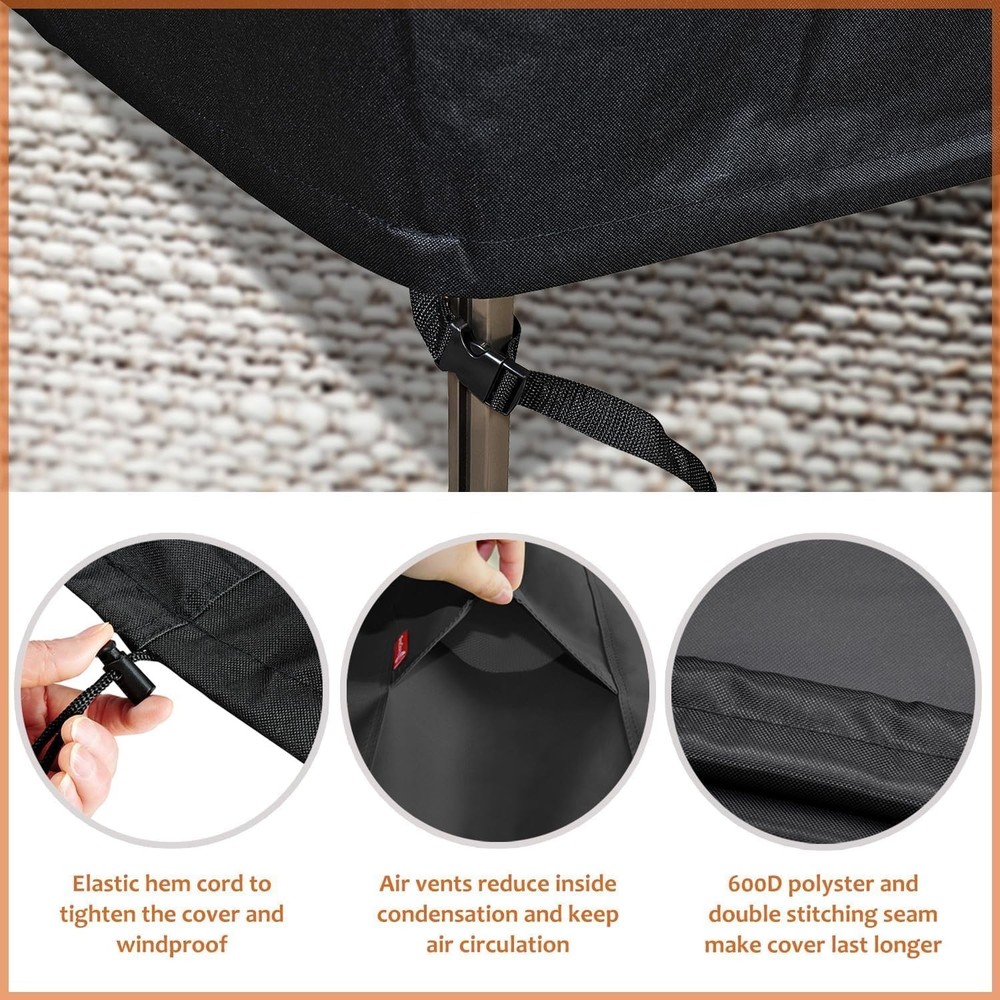 Durable Heavy-Duty Rectangular Fire Pit Cover 56x27 - Weather-Resistant Design