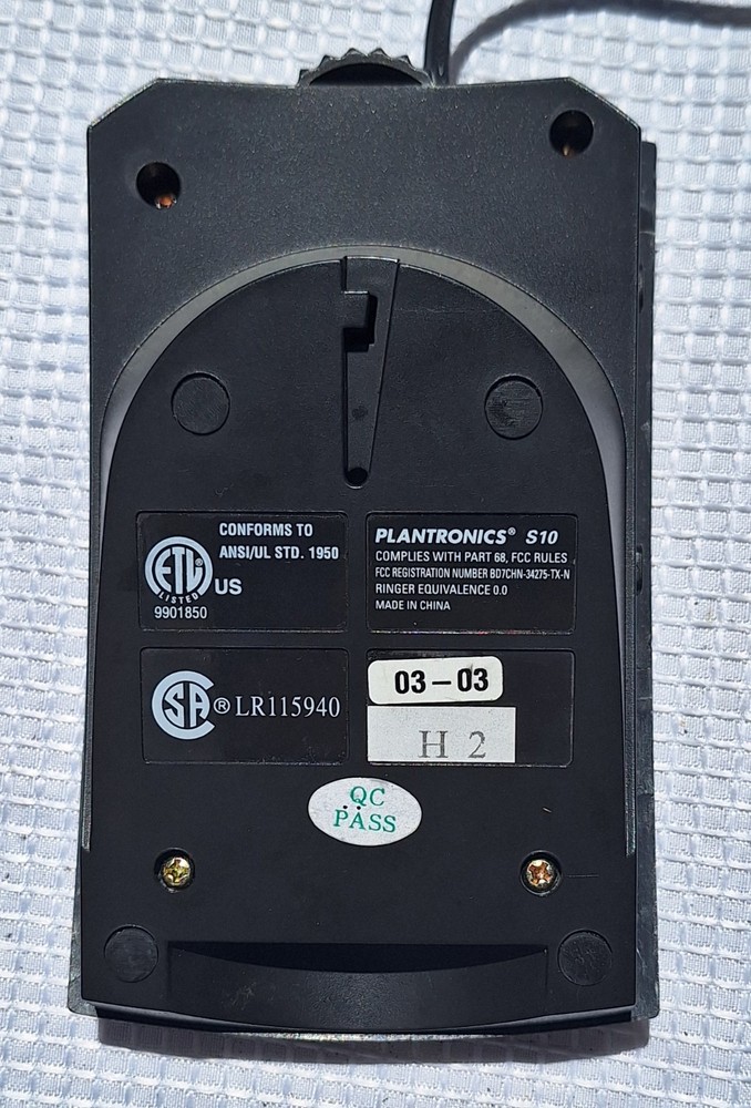 Plantronics S10 Headset Terminal Only Untested