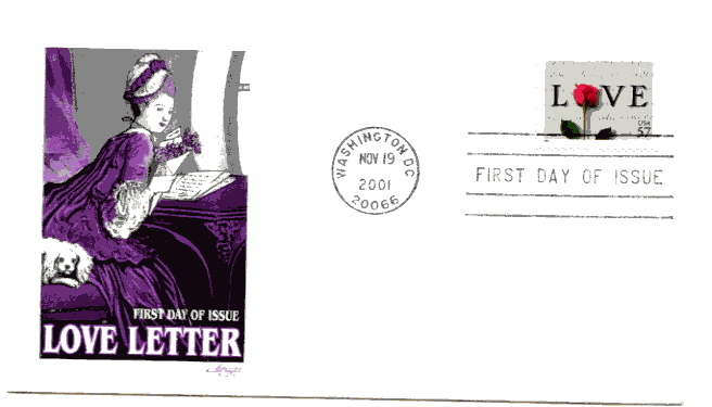 3551 57c Love Letters Artmaster FDC