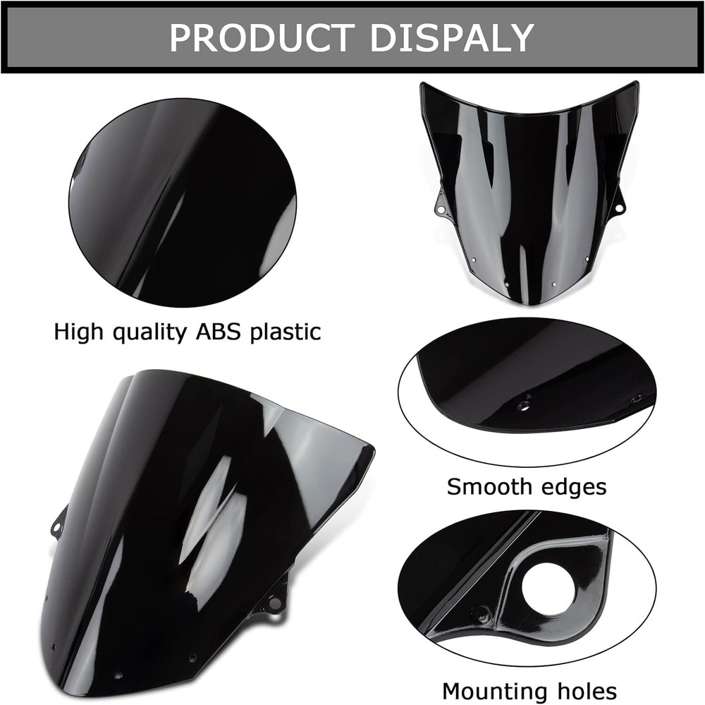 Zero Gravity Double Bubble Windscreen Dark Smoke #16-262-19 for Kawasaki
