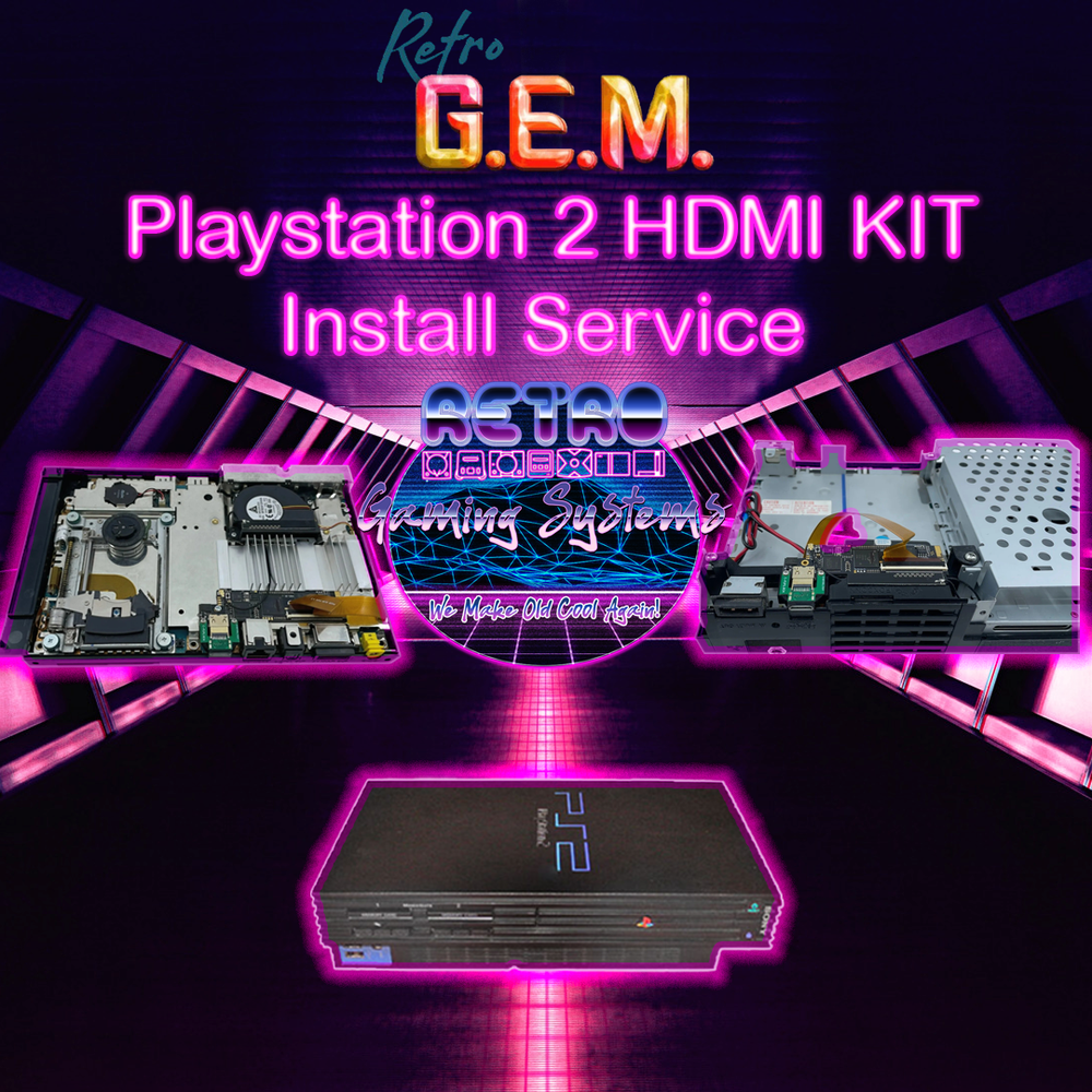 Playstation 2 Retro GEM HDMI Kit Install Service