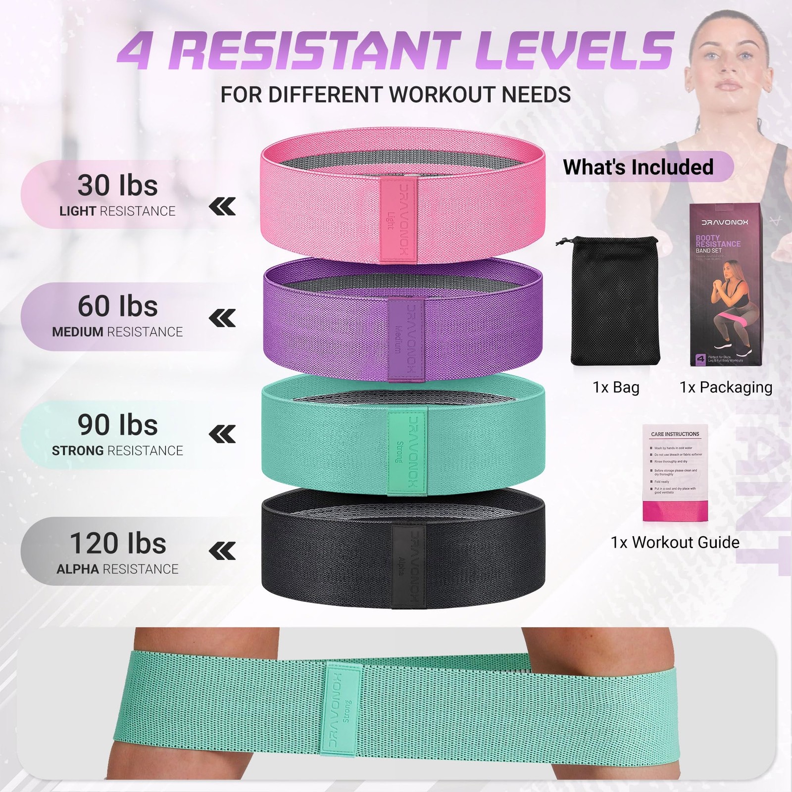Resistance Bands, Workout Bands, Exercise Bands for Working Out with Workout ...