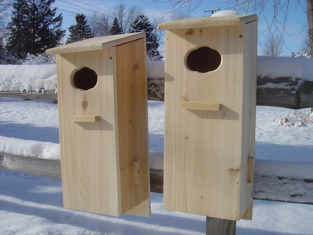 2-pack split door Wood duck nest box (white cedar)